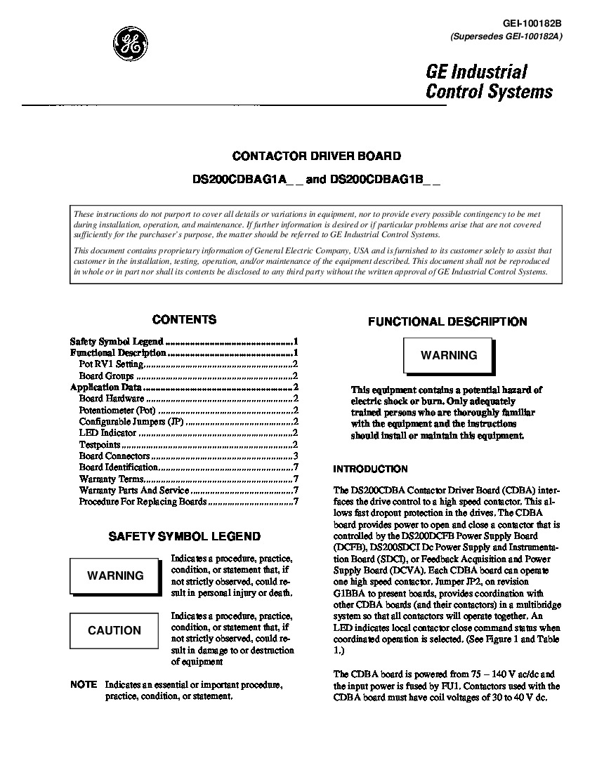 First Page Image of DS200CDBAG1 Introduction and Application Data.pdf